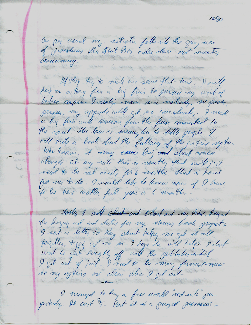Dr John WorldPeace 2008 Prison Journal
